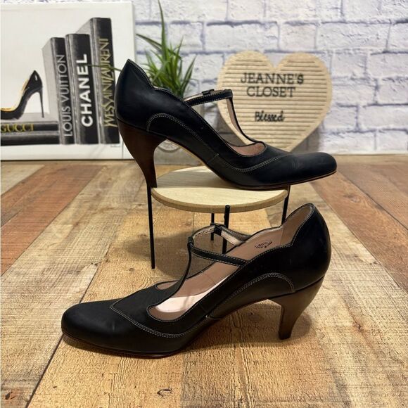 John Fluevog TeaPots Sencha Mary janes black leather size 10.5 - Picture 3 of 14